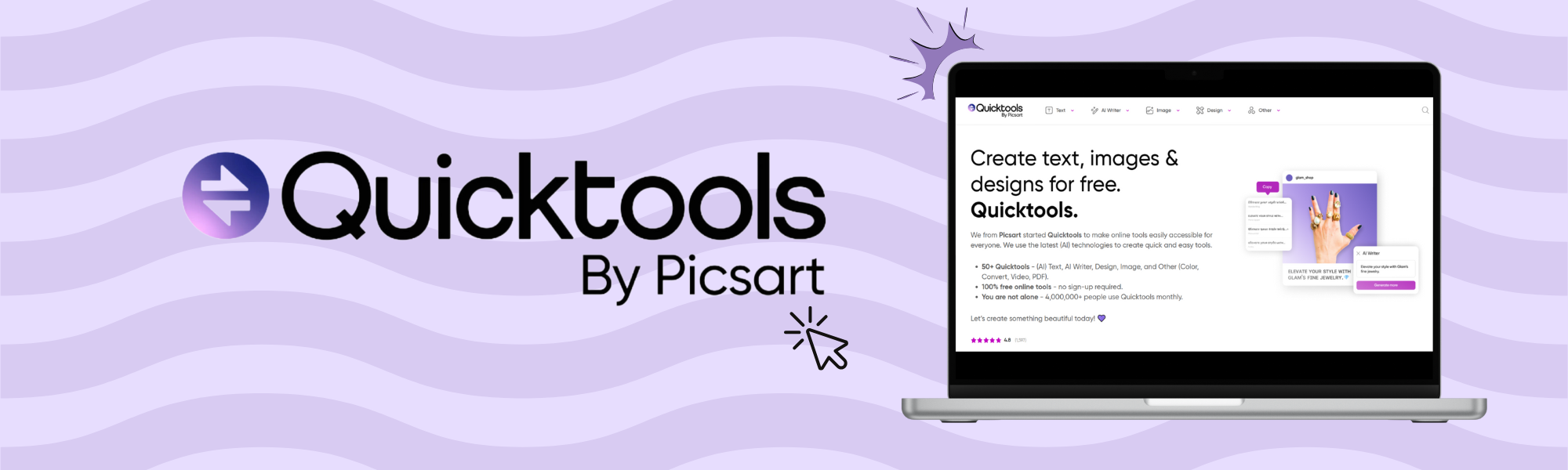 QuickTools اداه ذكاء اصطناعي مجانية لكتابة المحتوى على السوشيال ميديا